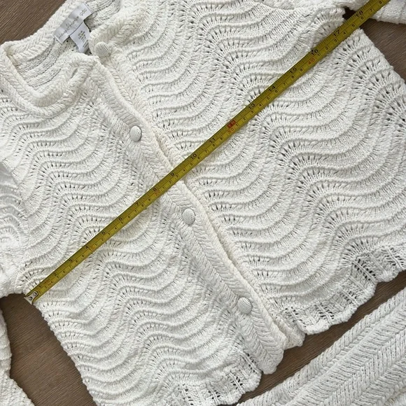 House of Harlow 1960 Crochet Sweater and Shorts Set Medium Large - Picture 12 of 13